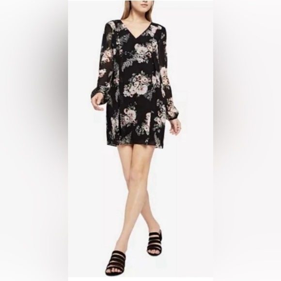 BCBGeneration Boho Floral Shift Dress Sz L - Picture 1 of 10